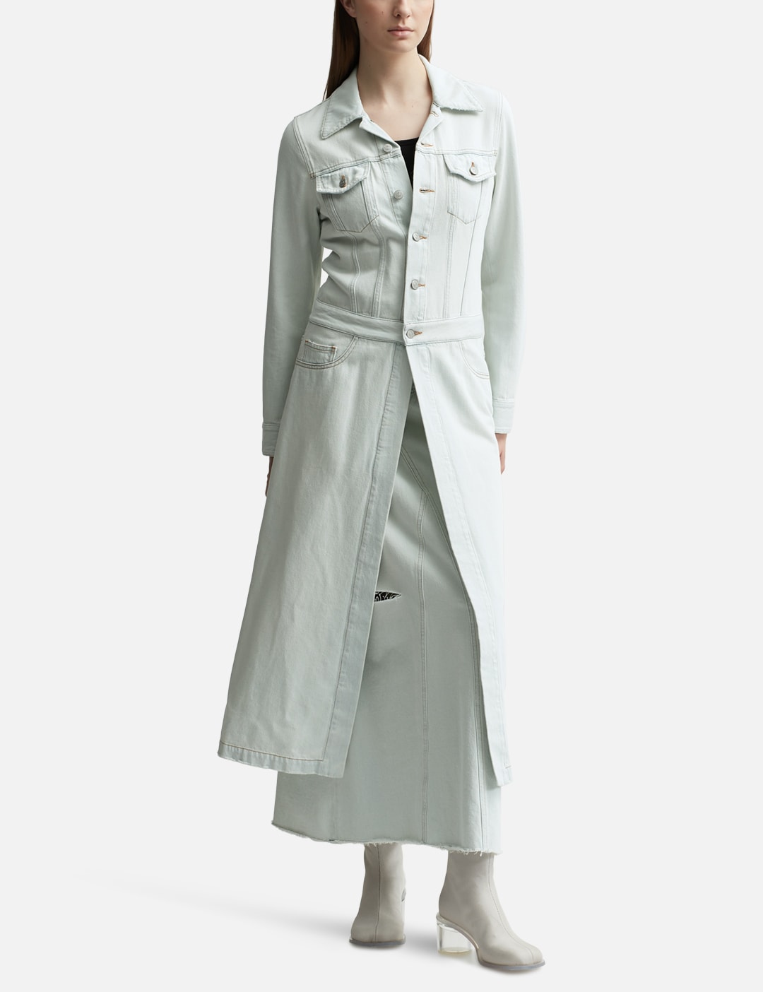 Lightweight Long Denim Coat view 12