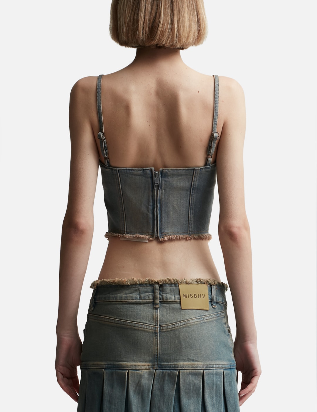 Sunset Wash Lara Laced Denim Corset view 15