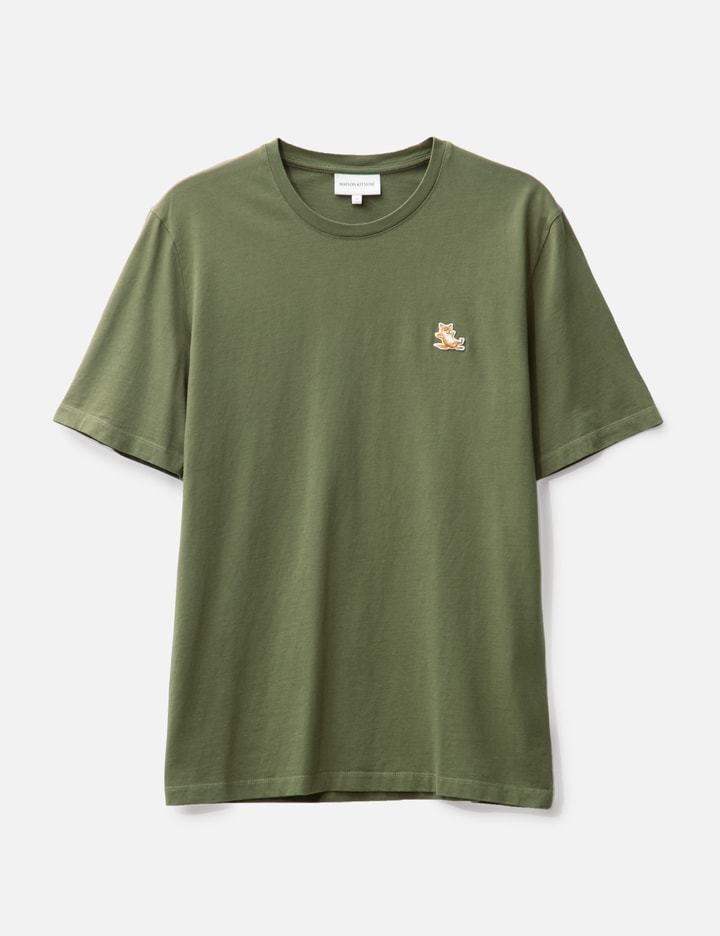Maison Kitsuné Chillax Fox Patch Regular T-shirt In Green