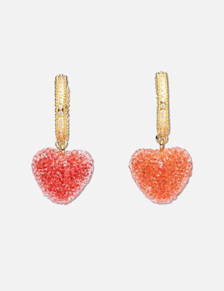 Crystal Haze Jelly Heart Earrings