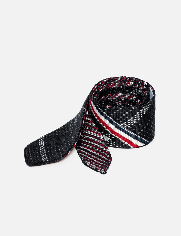 Plaid Check Jacquard Silk Knit Tie Placeholder Image