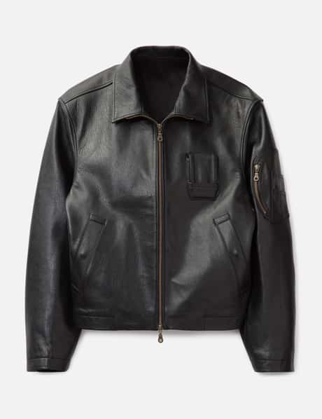 COOR Goat Skin Pilot Leather Jumper