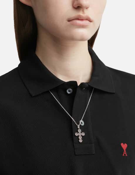 Maltese-Cross Quadruplets Cross Pendant Necklace view 11