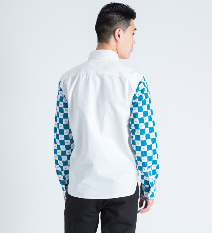 White/Blue Checker Flag L/S Shirt Placeholder Image