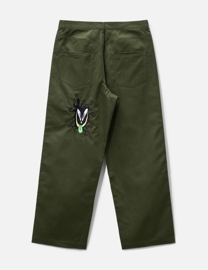 Shop Brain Dead Twisted Snout Embroidered Pants In Green
