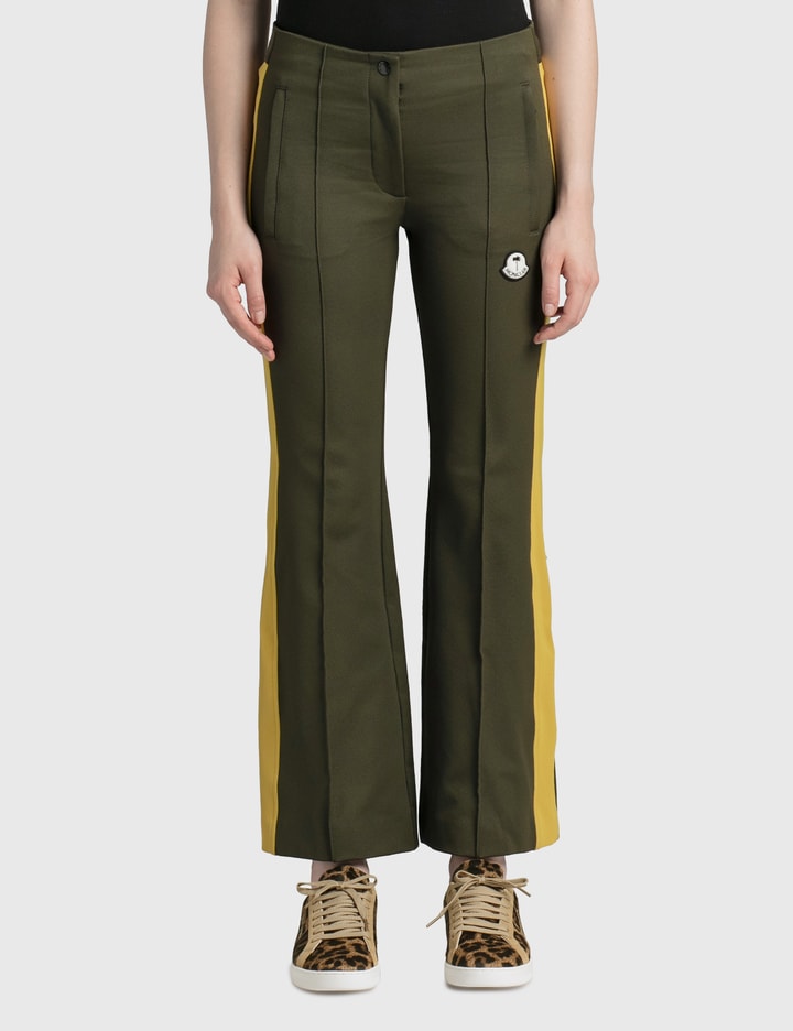 Moncler Genius 8 Moncler Palm Angels - Flared Gabardine Trousers In Green
