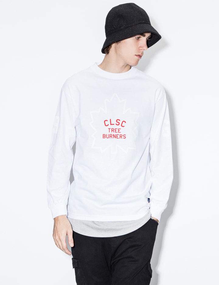 White Leafs L/S T-Shirt Placeholder Image