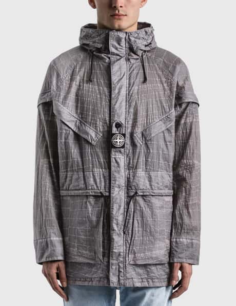 Stone Island Reflective Grid Parka HBX