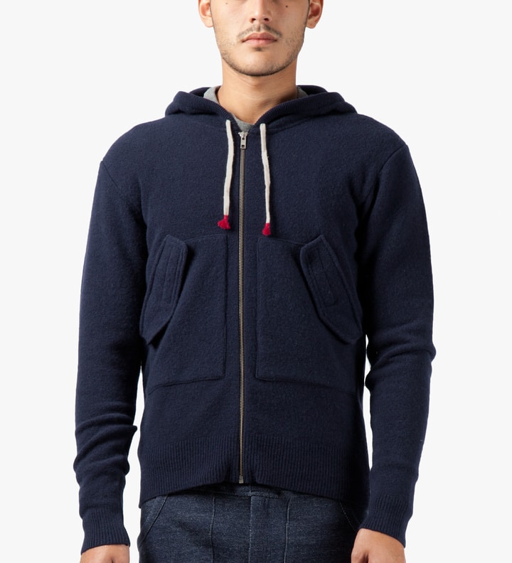 Navy Louvre Zip Hoodie Placeholder Image