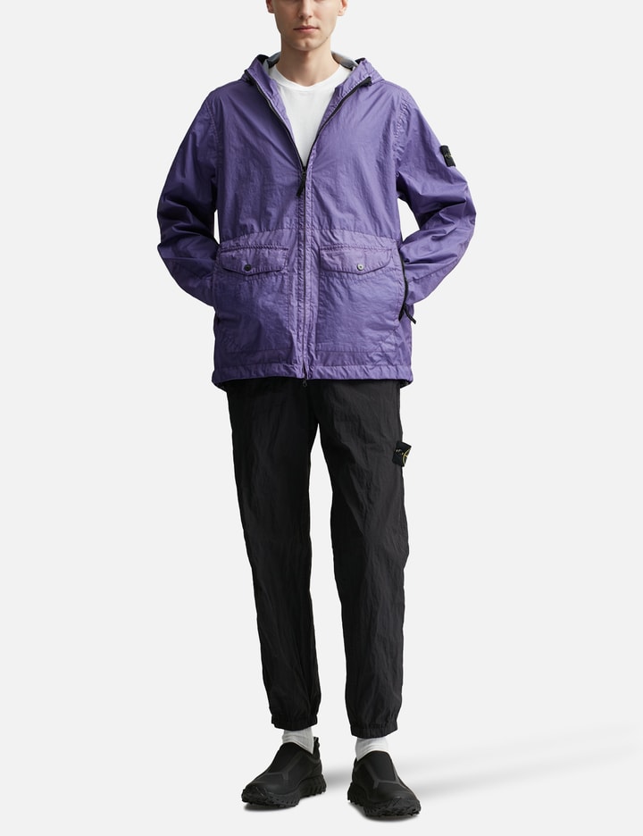 Shop Stone Island Membrana 3l Tc Hooded Jacket In Purple