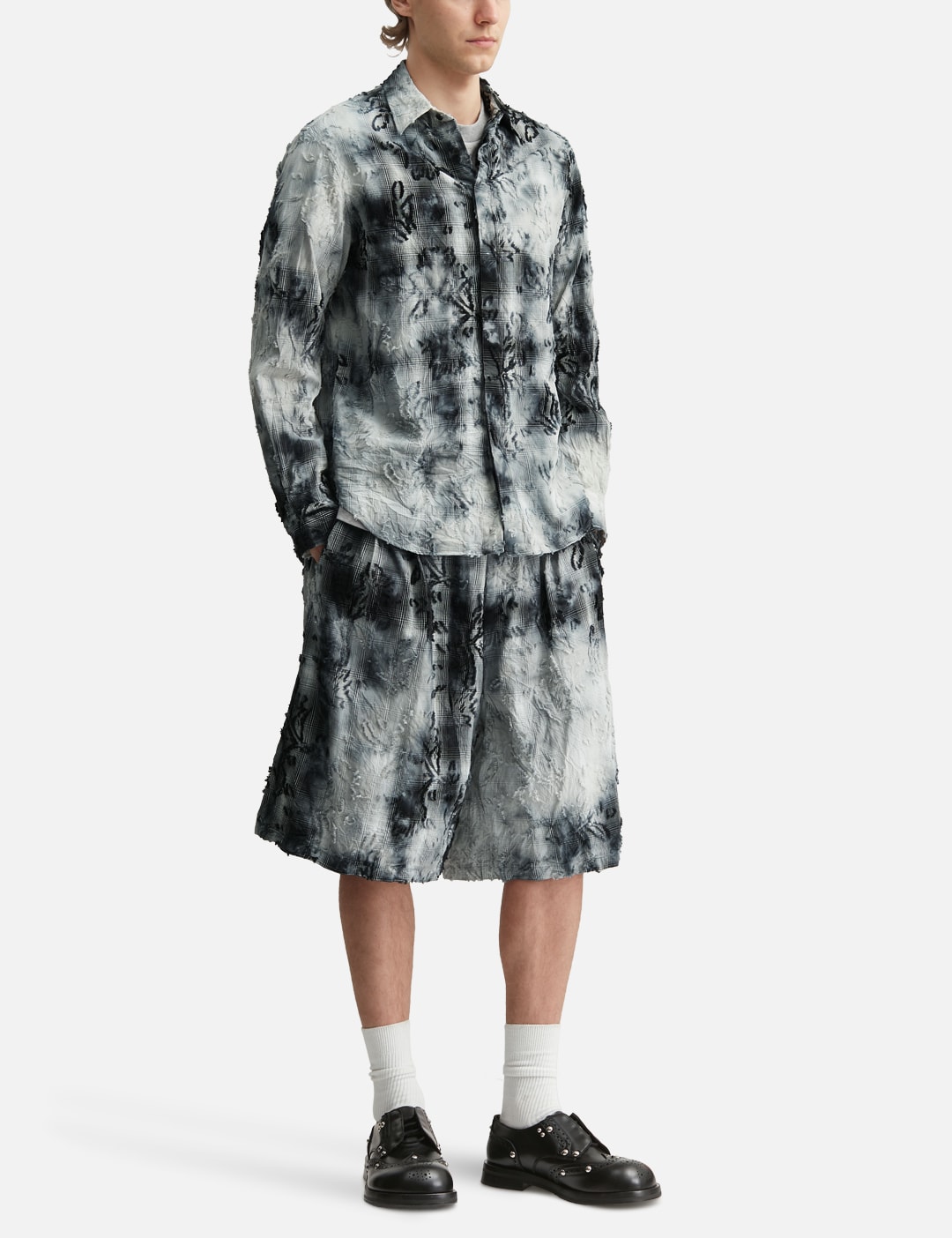 Tie-Dye Check Short Pants view 15
