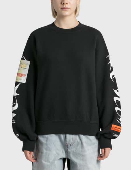 Heron Preston Sleeve Print Crewneck Sweatshirt HBX