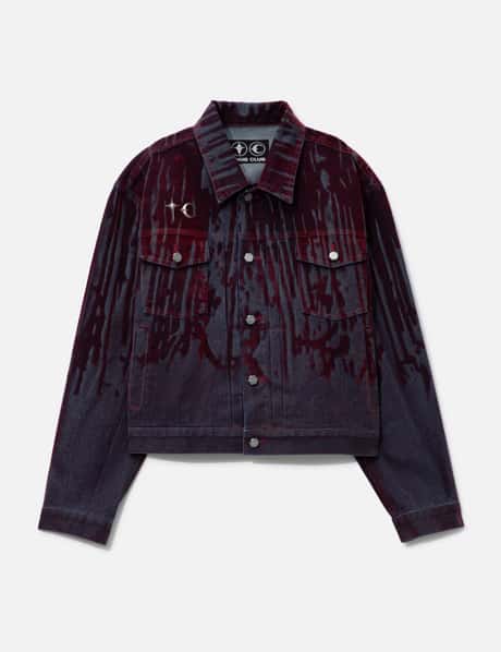 THUG CLUB Blood Lazered Denim Jacket