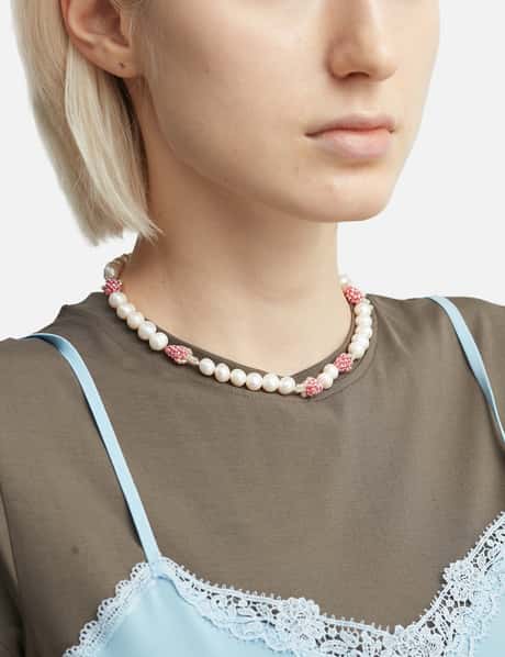 Multi Pearl Pale Strawberry Necklace view 5