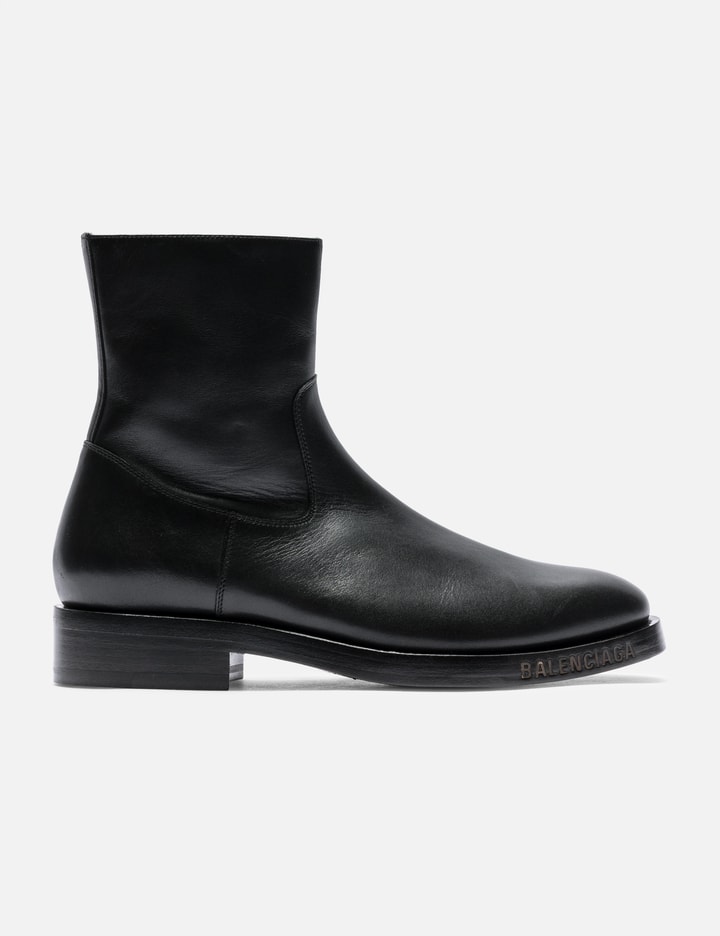 Balenciaga Leather Zipper Boots