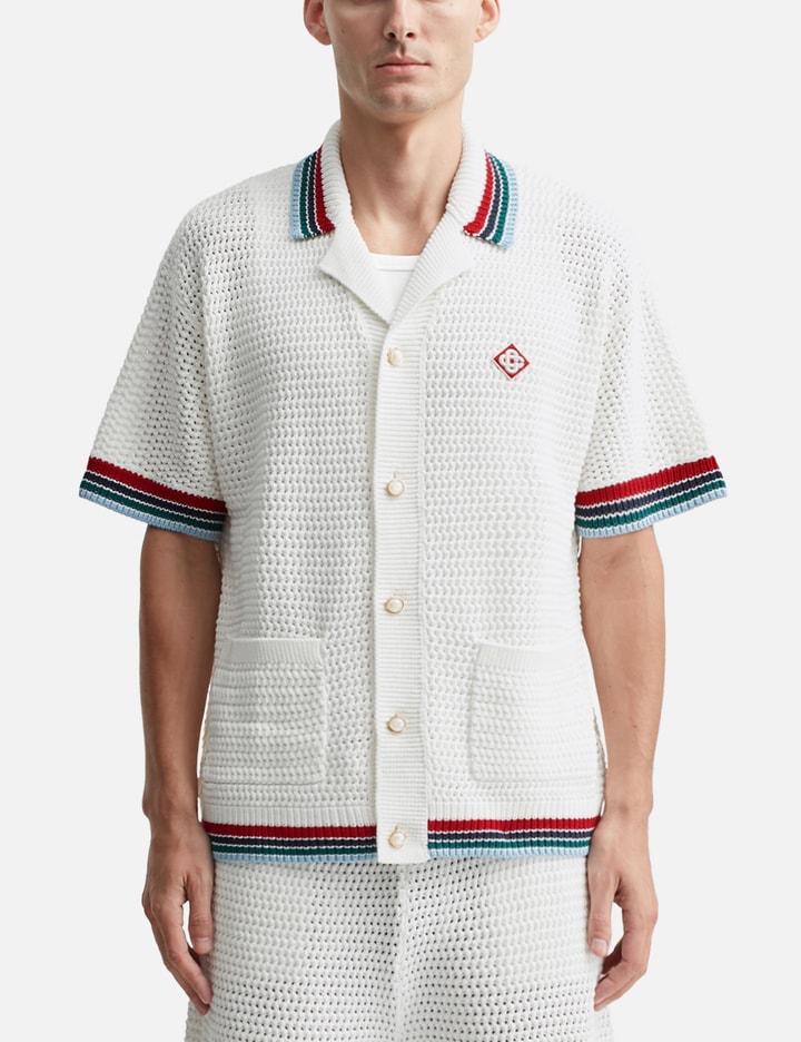 Sporty Faux Crochet Shirt Placeholder Image