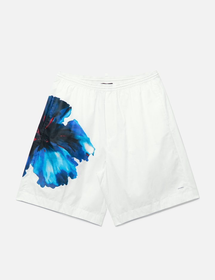 Dsquared2 Floral Print Shorts In White