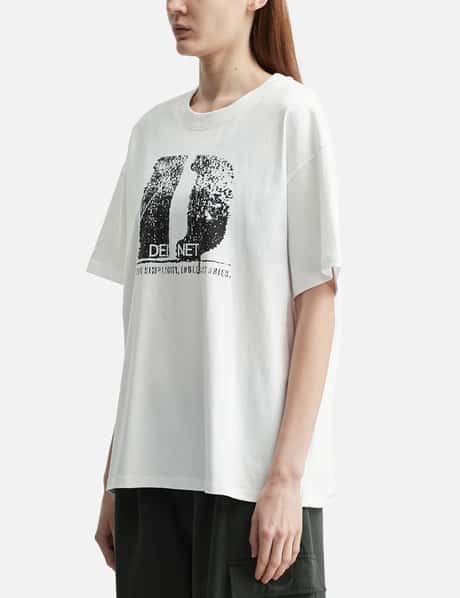 D Accent Crack Logo T-Shirts White view 7