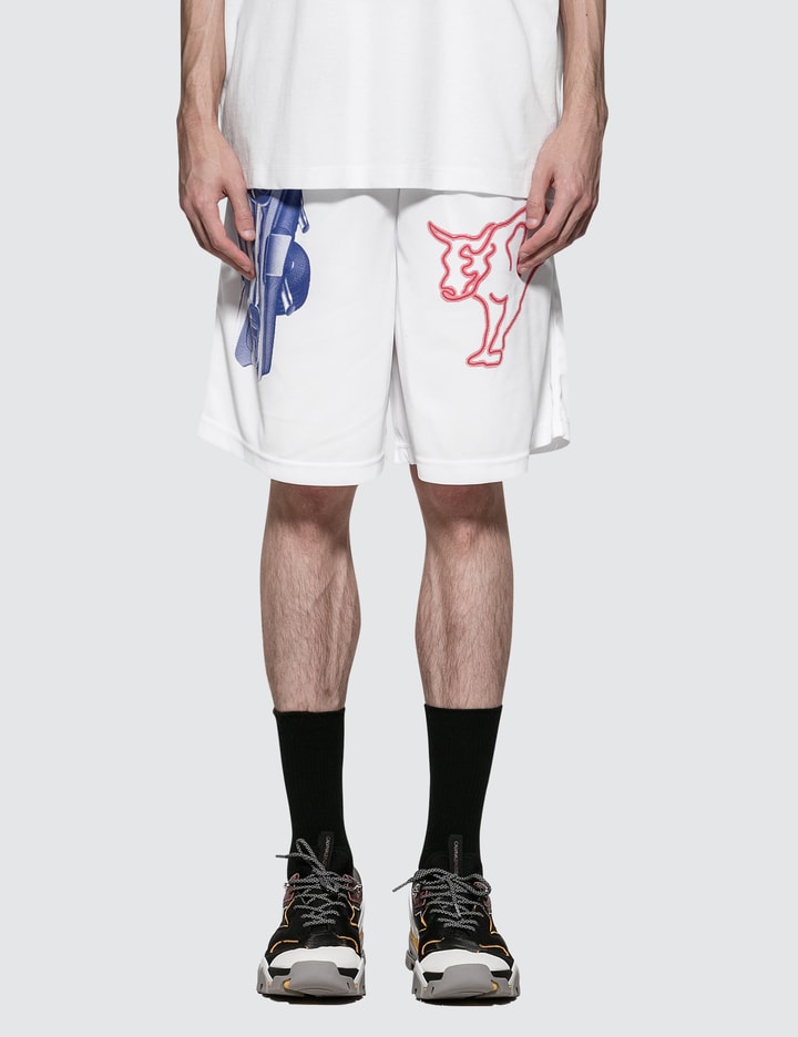 Car And Bull Print Shorts Placeholder Image