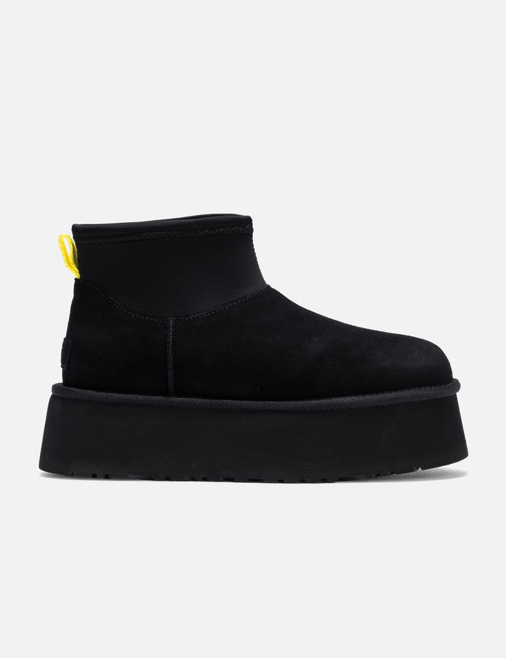 Ugg Classic Mini Dipper Puffer Suede Ankle Boots In Black