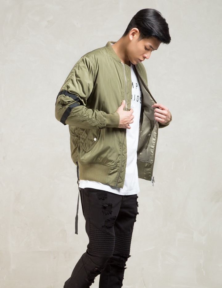 Green Strapped Bomber Jacket Placeholder Image