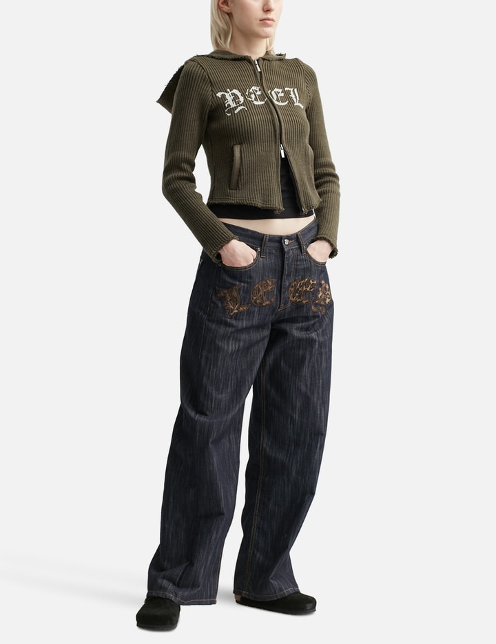 Yeel Leopard Applique Wide Pants