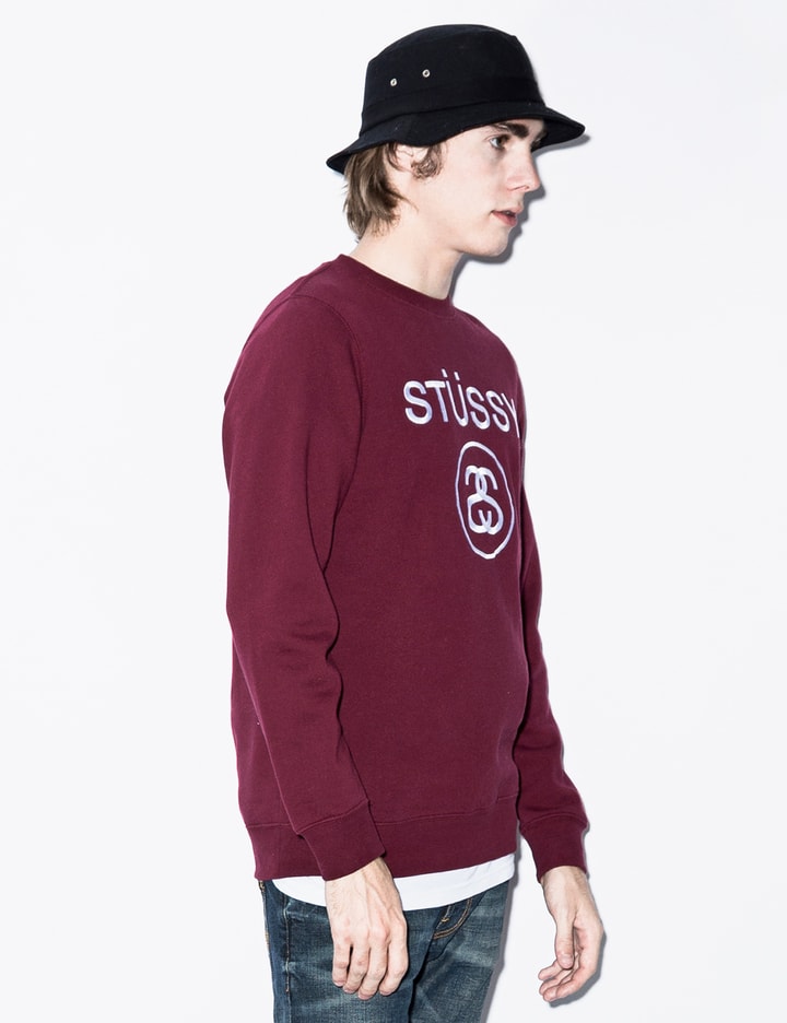 Maroon Stussy Link Emb. Crewneck Sweater Placeholder Image