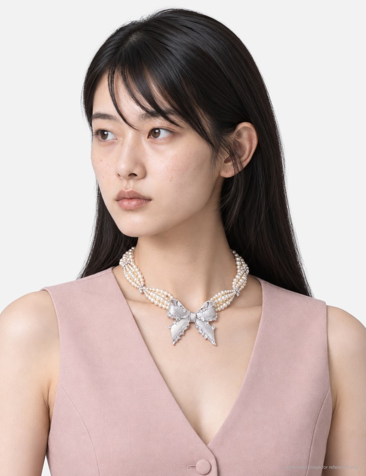 YVMIN SHUSHU/TONG × YVMIN Bowknot Beaded Necklace