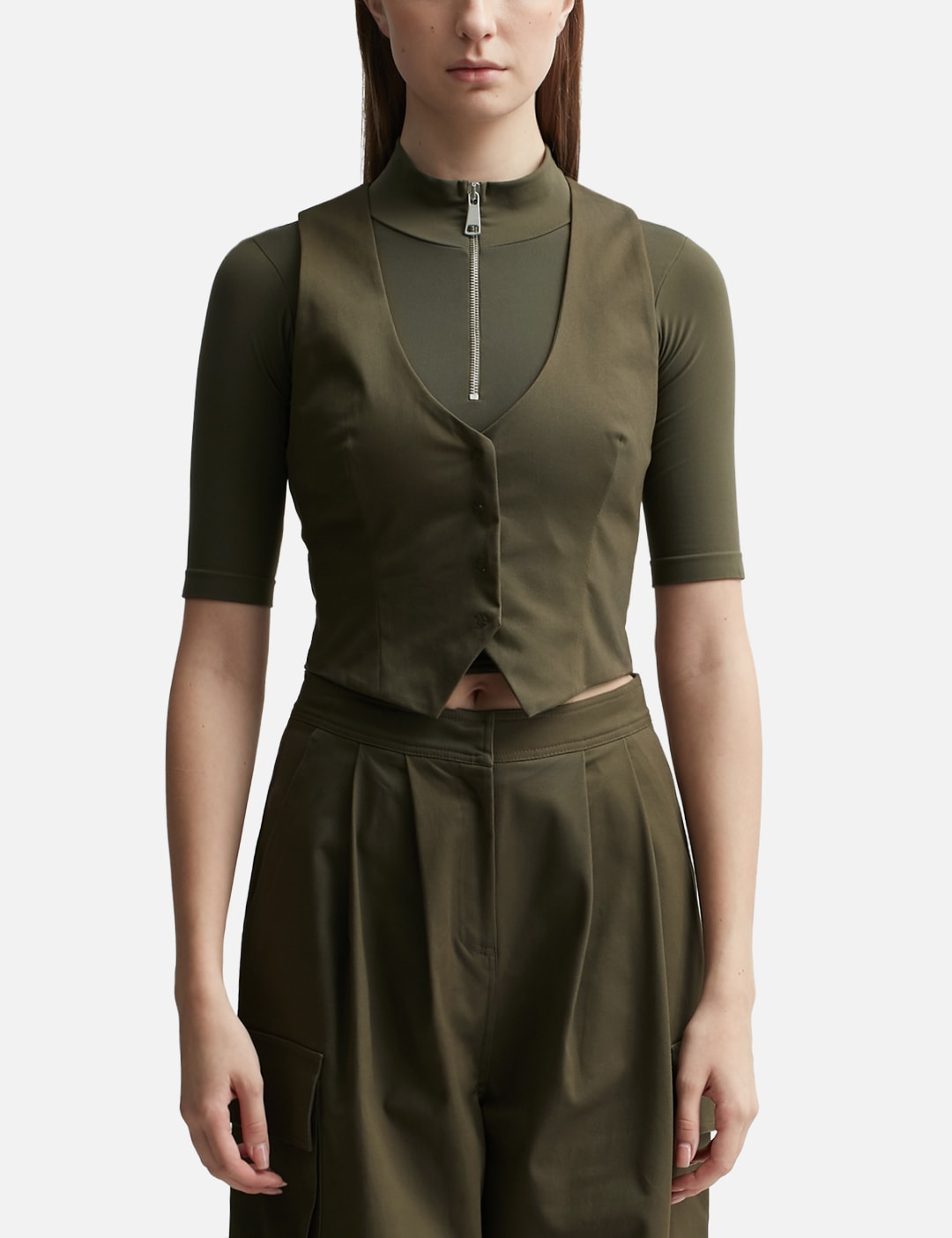 GILET WITH STRAPS DETAILS view 13