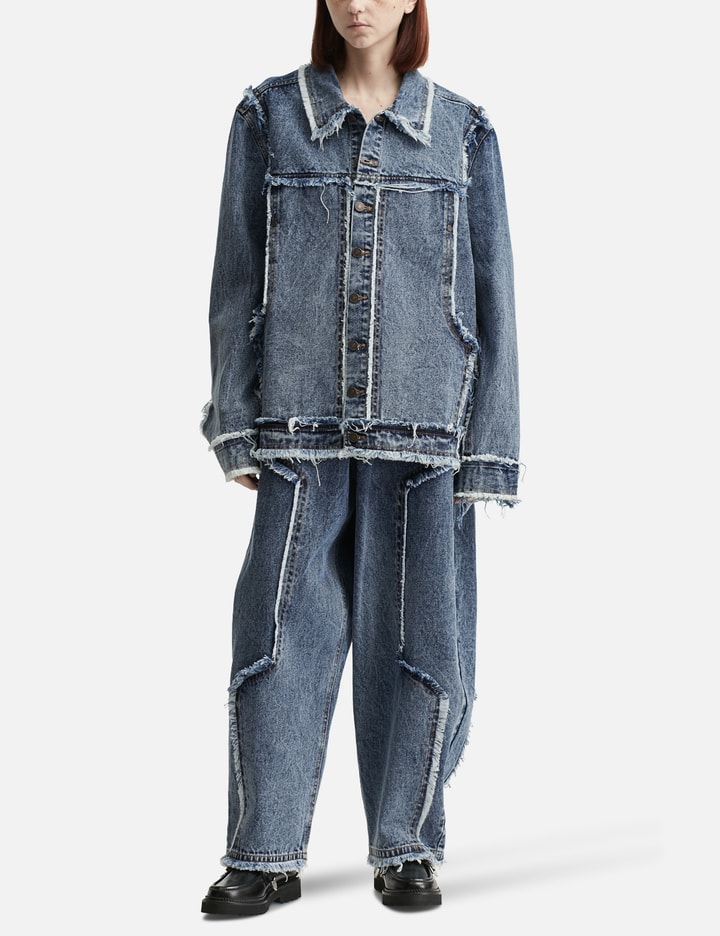 Distressed Raw Edge Balloon Jeans Placeholder Image
