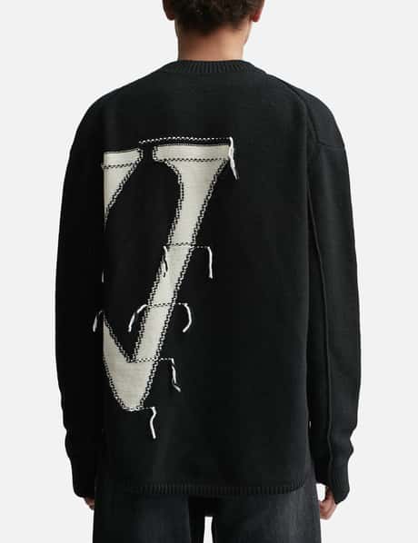 Off-White™ OW MAXI LOGO KNIT CREWNECK HBX