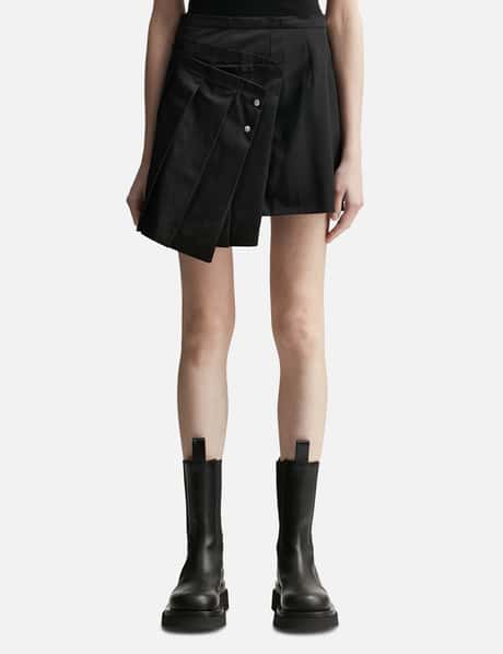 Lesugiatelier Fold-detail Pleats Mini Skirt