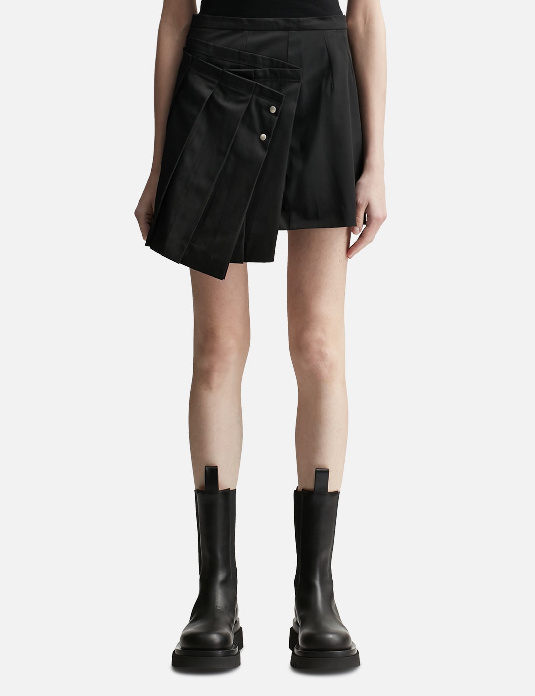Fold-Detail Pleats Mini Skirt view 6