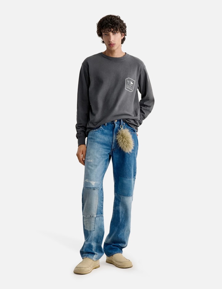 Maison Kitsuné Maison Kitsuné X Kuro Faded Black Long Sleeve Tee