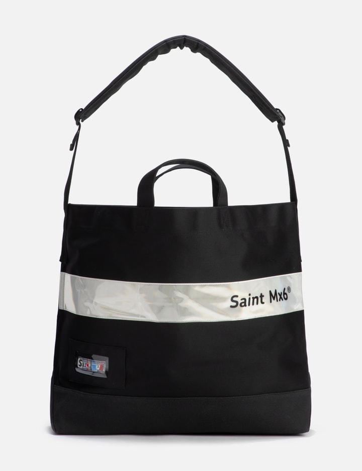 Saint Michael Large Tote Bag In Black