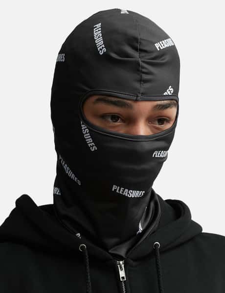 Pleasures Mini-stamp balaclava passamontagna in microfibra - black