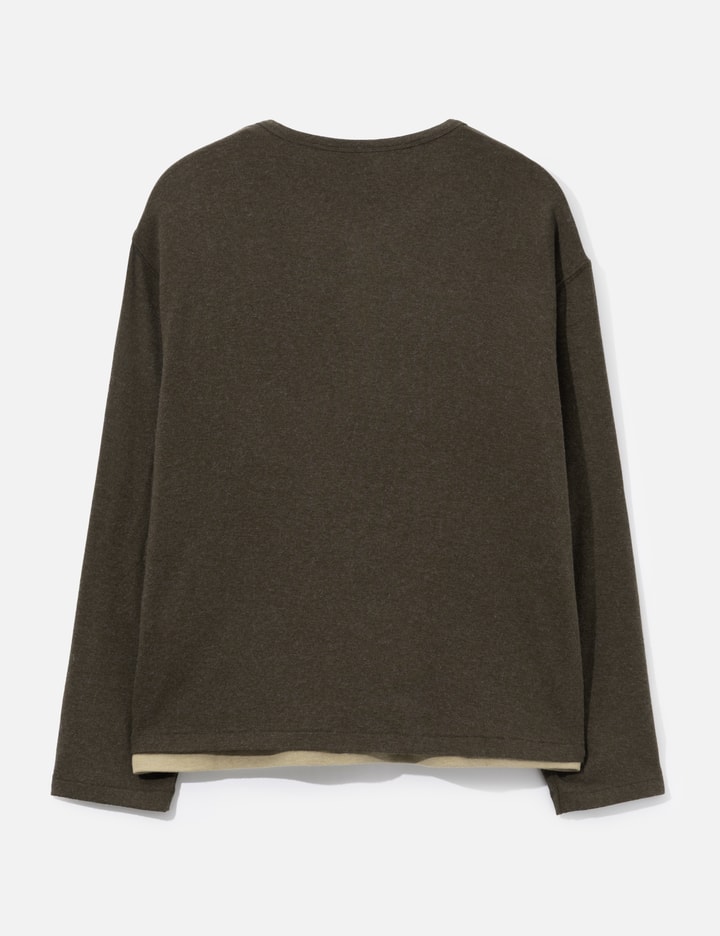 COOR Hairy Henley Neck Layered T-Shirt