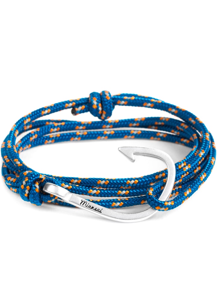 Blue Silver Tone Hook Rope Bracelet Placeholder Image