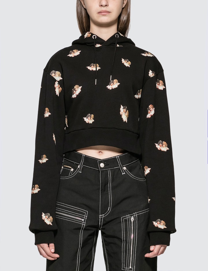 All Over Angels Cropped Hoodie Placeholder Image