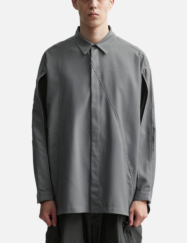 Goopimade “ma-z3” Mode Architekt Embroidered Shirt In Grey