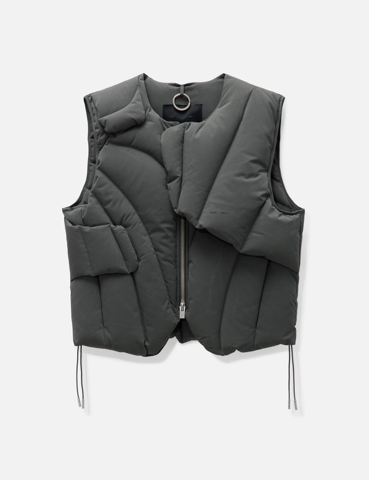 Heliot Emil Layered Down Vest In Grey