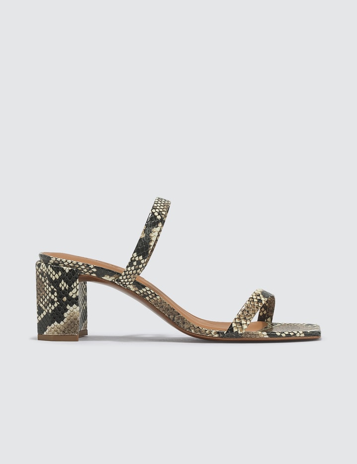 Tanya Snake Print Leather Sandals Placeholder Image