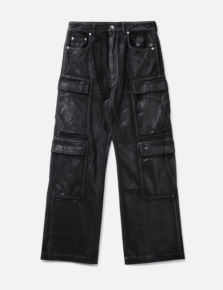 Hollywood Double Cargo Jeans In Black 13oz Foil Denim Placeholder Image