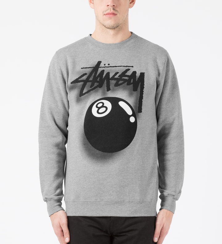 Heather Grey 8 Ball Shadow Crewneck Sweater Placeholder Image