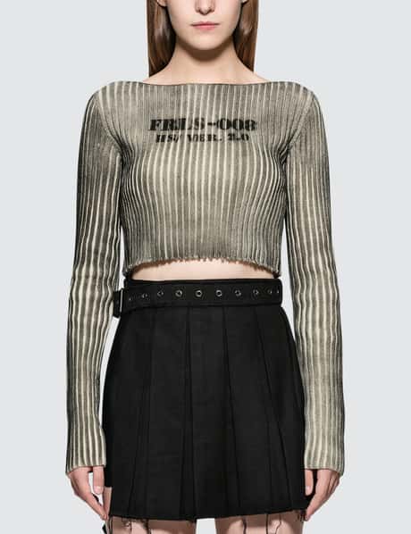 Hyein Seo Boat Neck Crop Top HBX