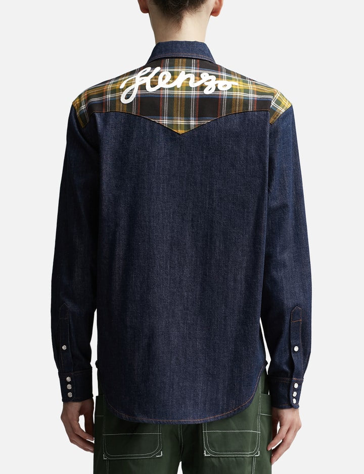 Checked Denim Cowboy Shirt Placeholder Image