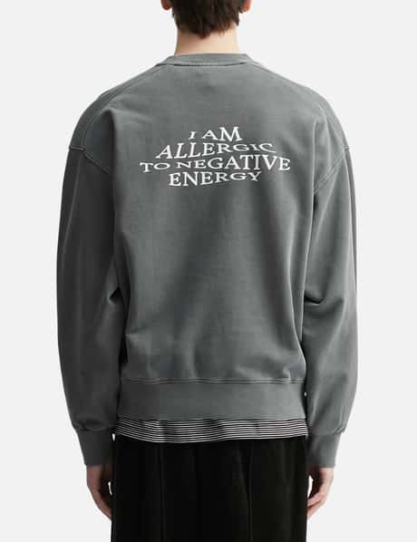 "Allergic To Negativity Grey Washed" Crewneck view 12
