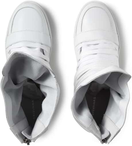 KRISVANASSCHE - White Multi Laces Sneakers | HBX