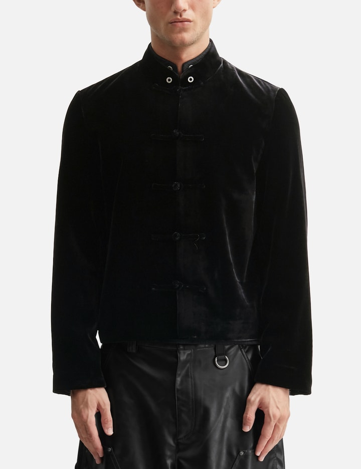 TEAM WANG design Reset Velvet Stand-Collar Jacket