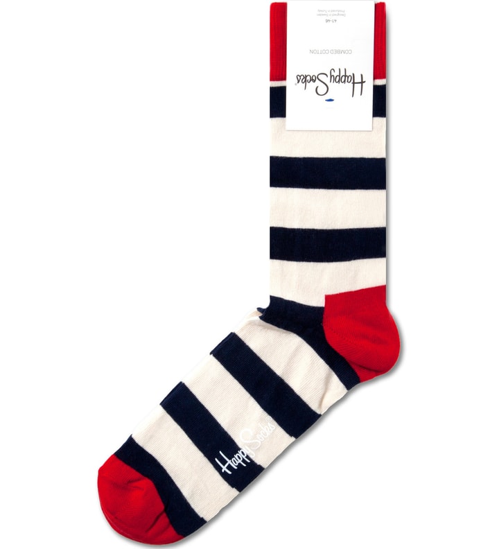 Navy/White Strips Socks Placeholder Image